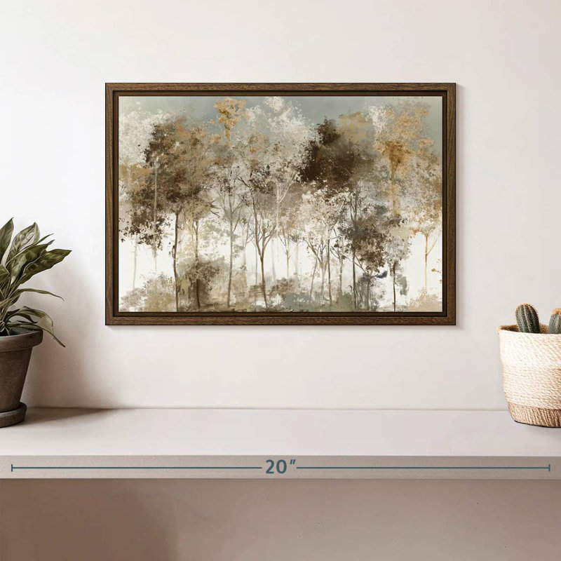 Forêt noire luxuriante, 13 po x 9 po, Cadre flottant noyer
