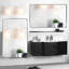 Miroir de salle de bain mural (brossé et arrondi)-608349062