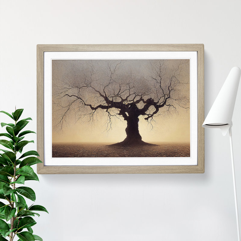 Magical Tree - Framed Print, 25cm H x 34cm W x 2cm D, Oak