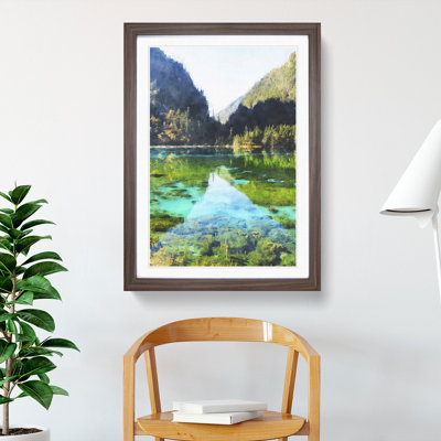 Lake and Mountain View - Picture Frame Graphic Art