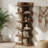Corner Bookcase, 70.8'' Tall Corner Shelf Storage Display Rack