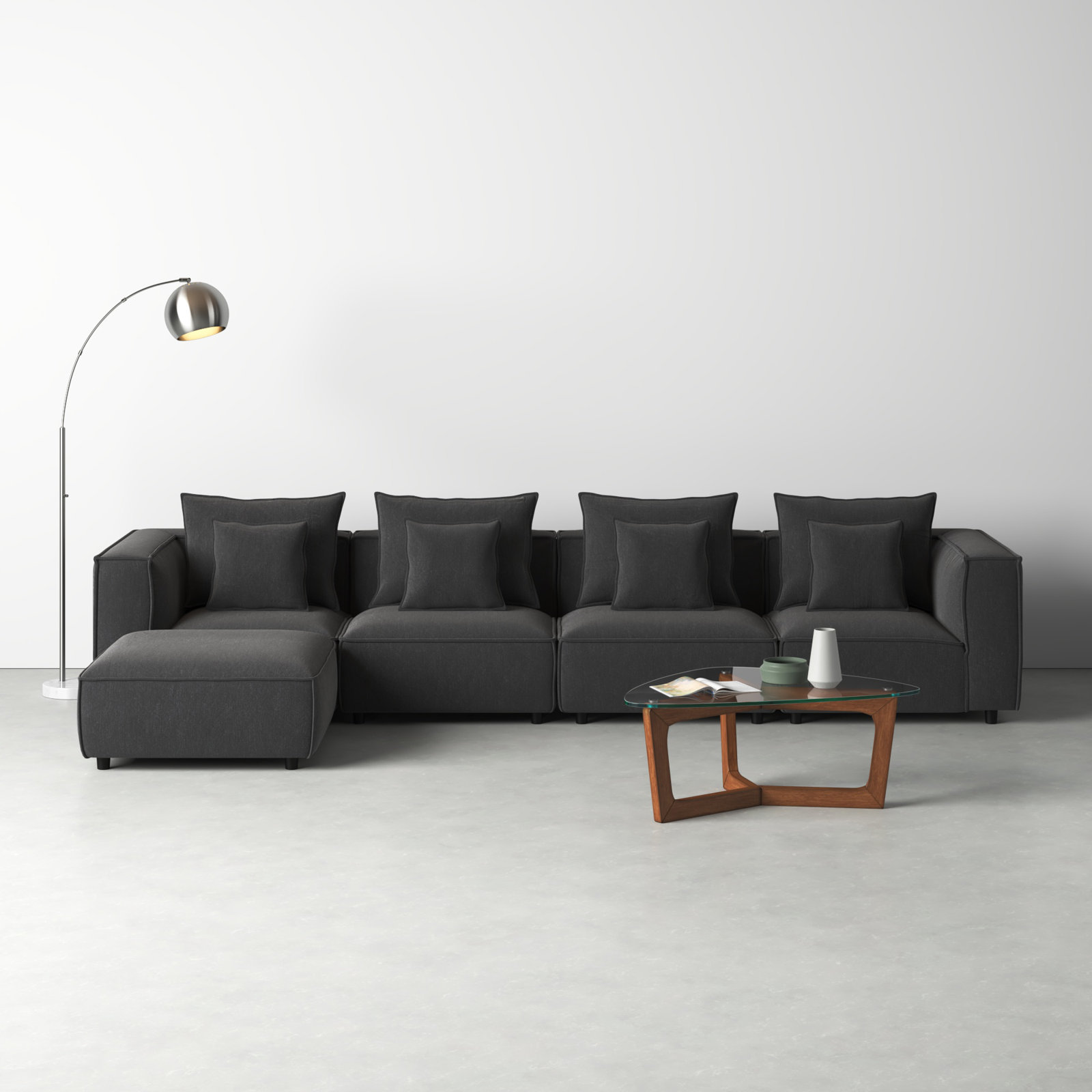 Upholstered Reversible U-Sectional