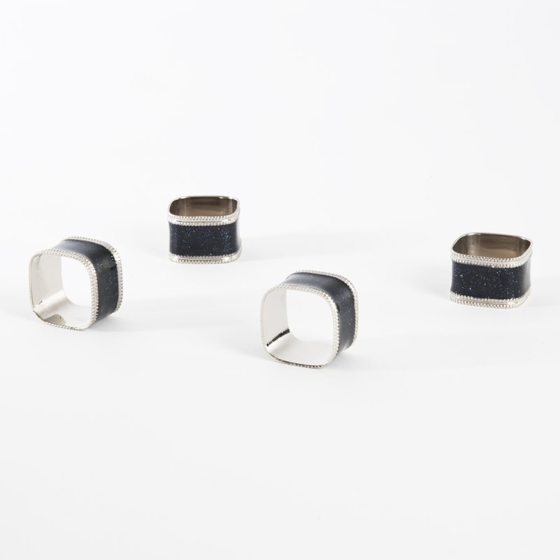 Rond de serviette Dudek, Noir