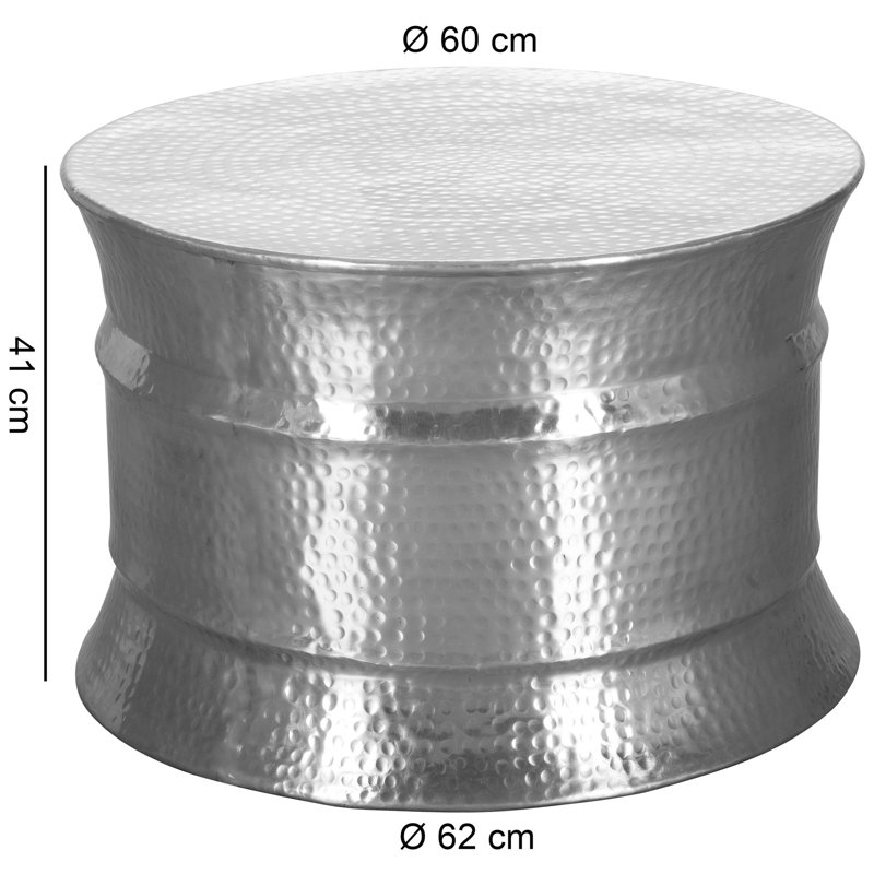 Monica Solid Coffee Table, Silver