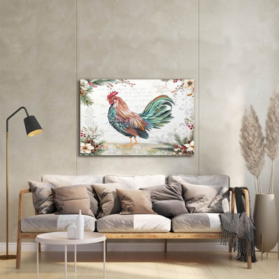 'Seasonal Rooster 13'  by Jean Plout Acrylic Glass Wall Art, 36" x 24"