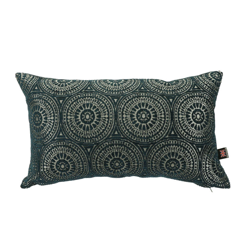 Chilton Geometric Rectangular Cushion, Navy Blue
