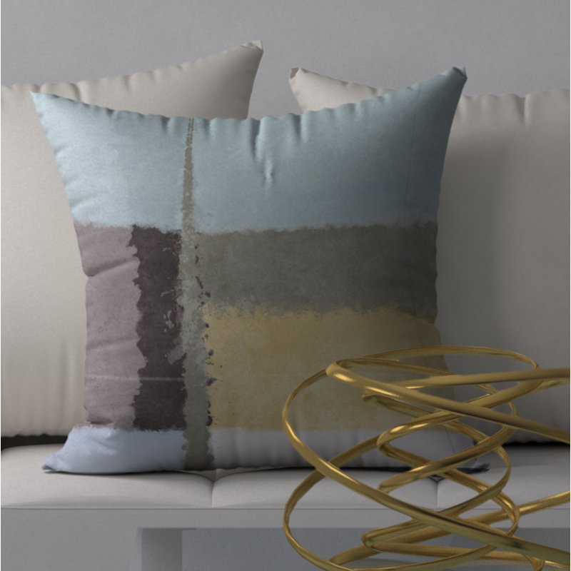 Abstract Throw Pillow, 18" H x 18" W