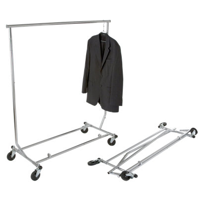 Metal Adjustable Rolling Clothing Rack