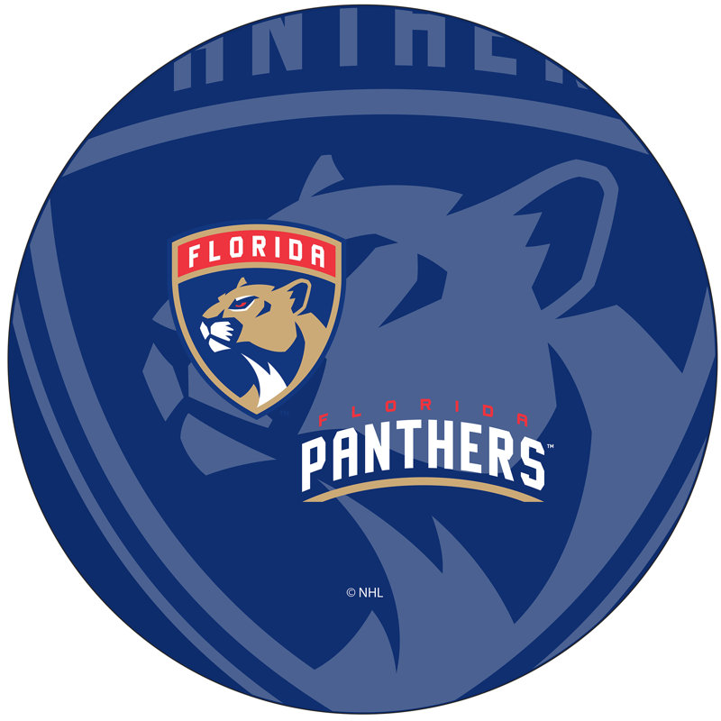 Tabouret de bar pivotant 28,5 po NHL, Chrome, Florida Panthers