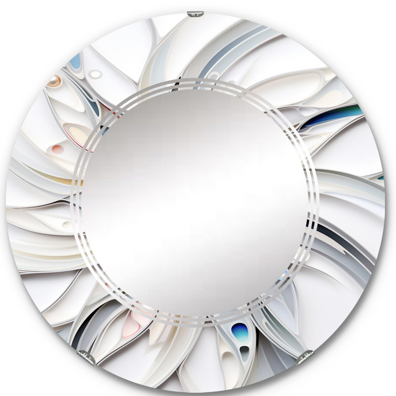 Oluwatoni - Miroir mural moderne rond, 24 po x 24 po