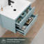 Base de meuble-lavabo mural 30 po seulement, lavabo non inclus, rebord ondulé décoratif-108487479
