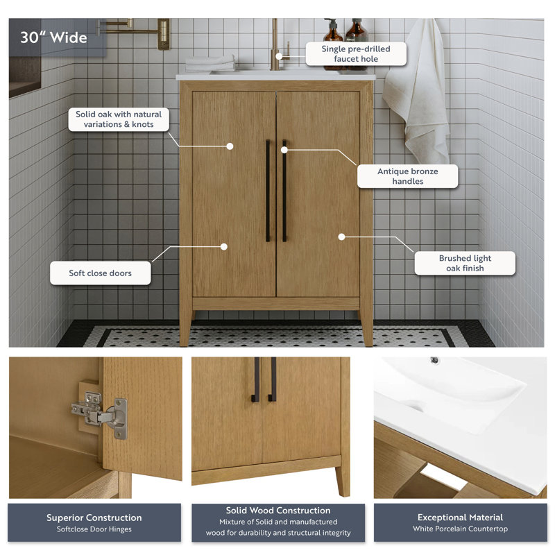 Thin Alsup 30"W x 14"D Single Sink