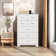 Wooden 7-Drawer Storage Cabinet With Built-In Outlet Durable Organizer For Bedroom, Living Room And Office