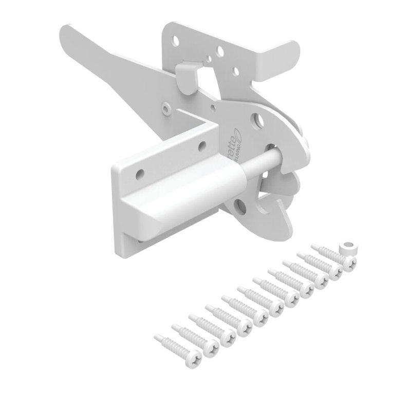 Loquet de barrière en métal robuste, Blanc