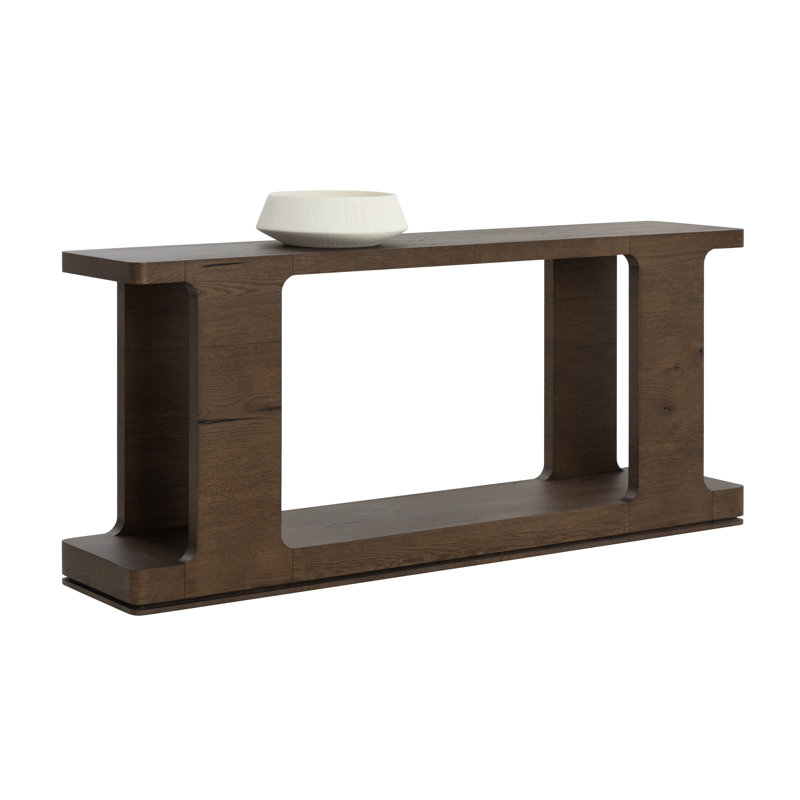 71'' W Console Table, Dark Brown