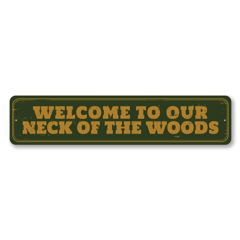 Panneau métallique Our Our Of The Woods, H 6 po x l 24 po x P 0,06 po