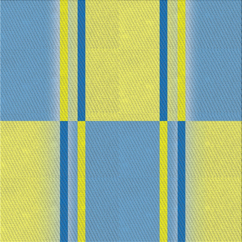 Tapis bleu ciel/bleu marine à motifs, Carré 3 pi