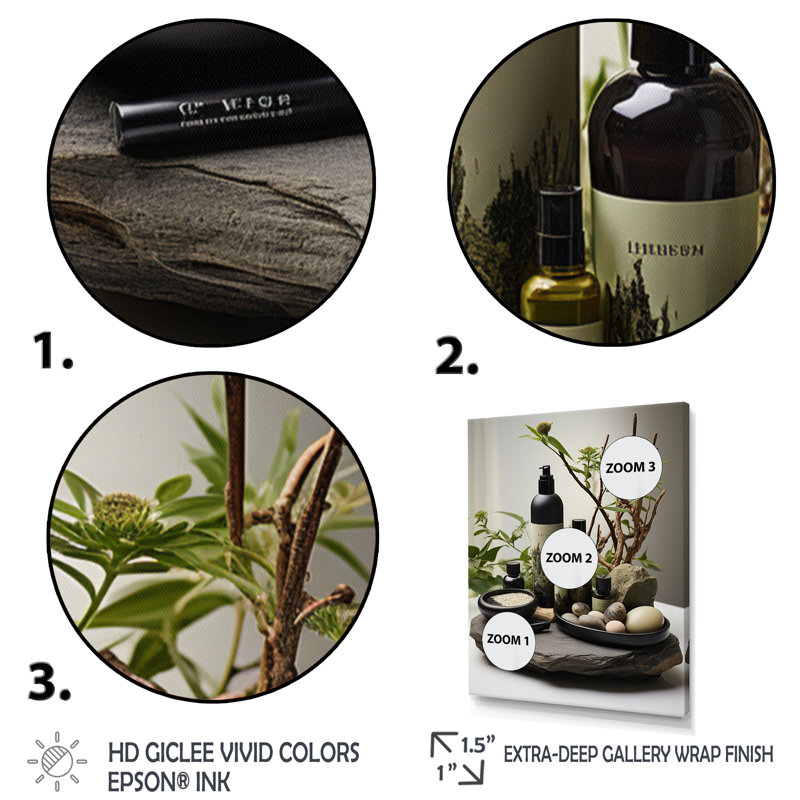 Art asiatique, articles de toilette Sumi I - impressions sur toile asiatiques, H 44 po x l 34 po x P 1,5 po