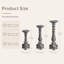 Ensemble de 3 porte-bougies antiques MGO