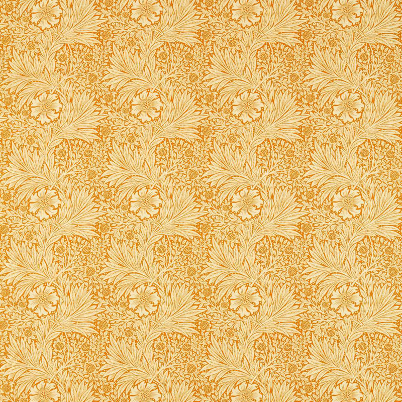 Marigold Fabric, Cream/Orange