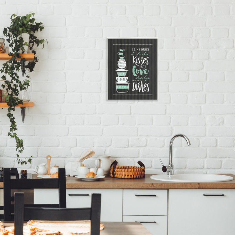 Plaque murale Love Love avec des plats, design par lettré et doublé