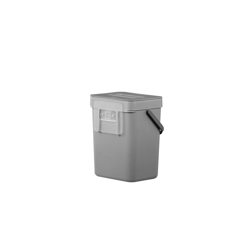 Puro 3 Litre Countertop Waste Baskets, Grey