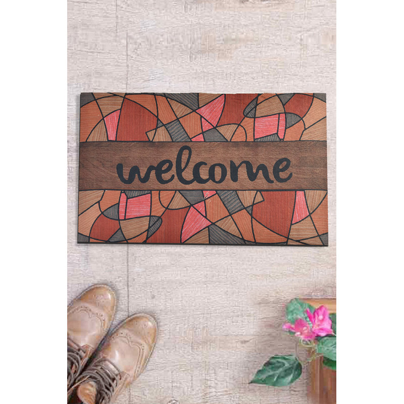 Durable PVC Doormat, Non-Slip Underside, 15.7 x 23.6 inches | 100% PVC Material, Machine Washable at 86°F | Perfect for Indoor & Outdoor Use, Easy to Clean, Stylish & Functional Welcome Mat