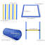Trousse de démarrage pour agility canine : ensemble d'entraînement extérieur pour animaux de compagnie comprenant un tunnel, 8 poteaux de slalom et un sauteur en hauteur.