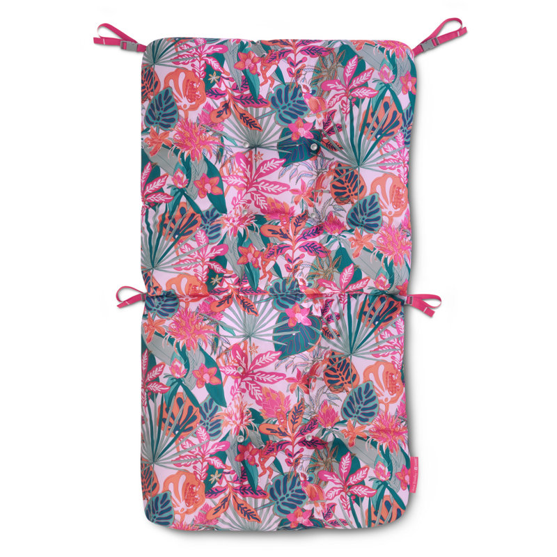Vera Bradley Outdoor Seat/Back Cushion, Coral/Green