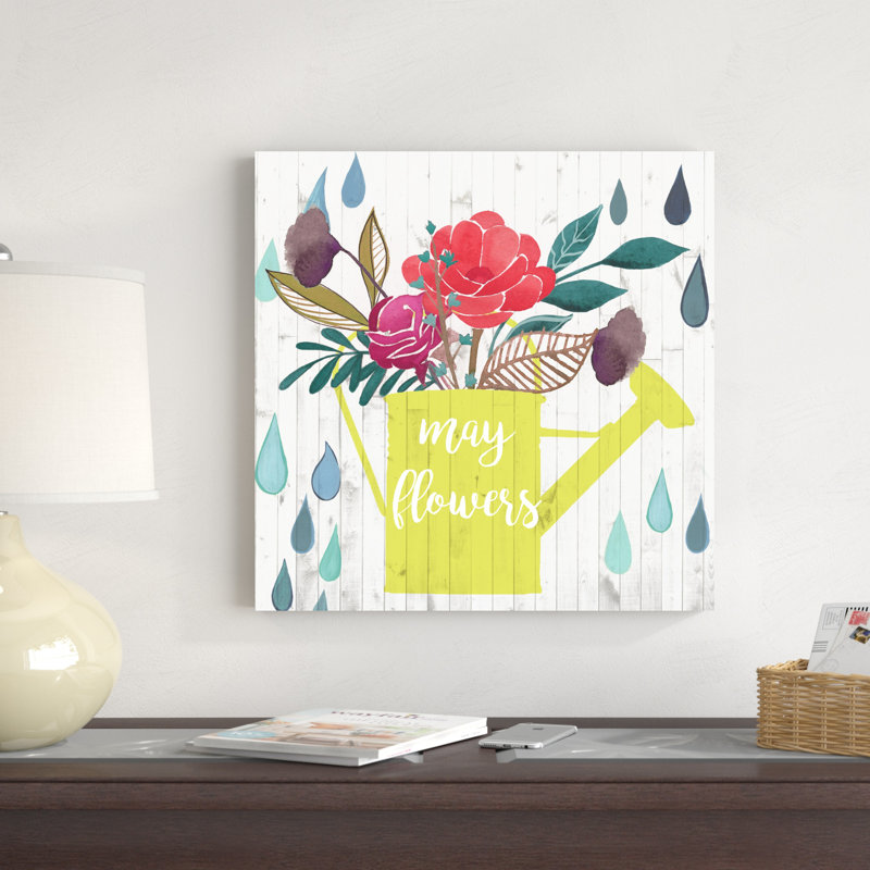 Averses d'avril et fleurs de mai II, H 20 po x l 20 po x P 1,25 po