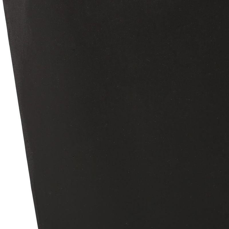 Tapered Magnesium Oxide Outdoor Flower Pot - 12.77L X 12.77W 28.5H Black, Lightweight Concrete No Assembly Required Planter With Shape For