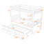 Lit superposé simple en bois à 3 tiroirs avec lit gigogne simple-1666657388