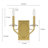 Gamages 2-Light Steel Wall Sconce Candle Wall Light