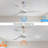 Kemp 52'' 3-Solid Wood Blade Modern Propeller Ceiling Fan with Remote Control and no Light-2083087594