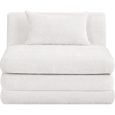 Eilene Chenille Fabric Upholstered Armless Modular Chair