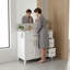 Meuble-lavabo blanc 36 po avec comptoir en céramique et rangement-1220524279