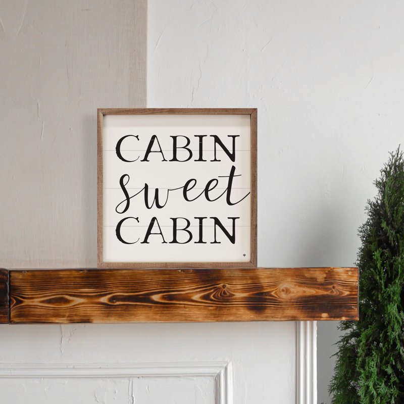 Cabin Sweet Cabin - blanc, H 4 po x l 4 po