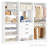 Freestanding Closet System with Mirrors, Drawers and Shoe Racks-53113125