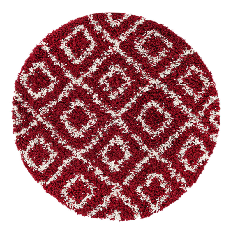 Assata Geometric Indoor Rug, Round 3'3"