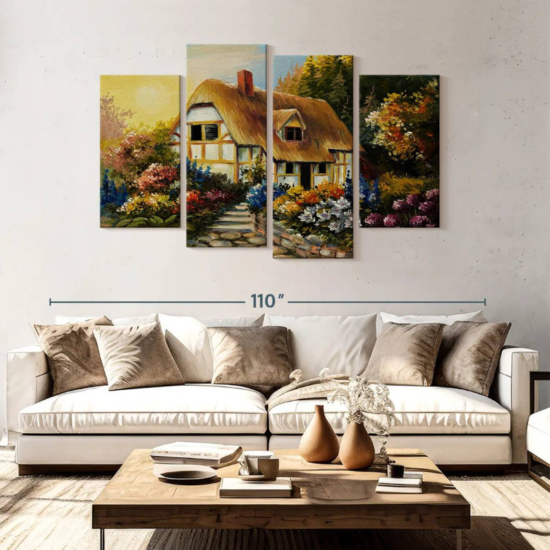 Paysage de maison de fée Lilie, H 54 po x l 84 po