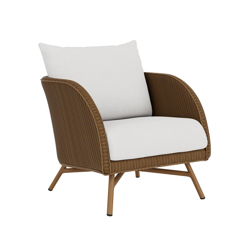 Essence Outdoor Lounge Chair, Canvas Natural, Hickory