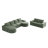 Clasien Boneless Modern Chenille Curved Sectional Sofa with Double Cushion Comfort and Neck Pillow Support-115751553