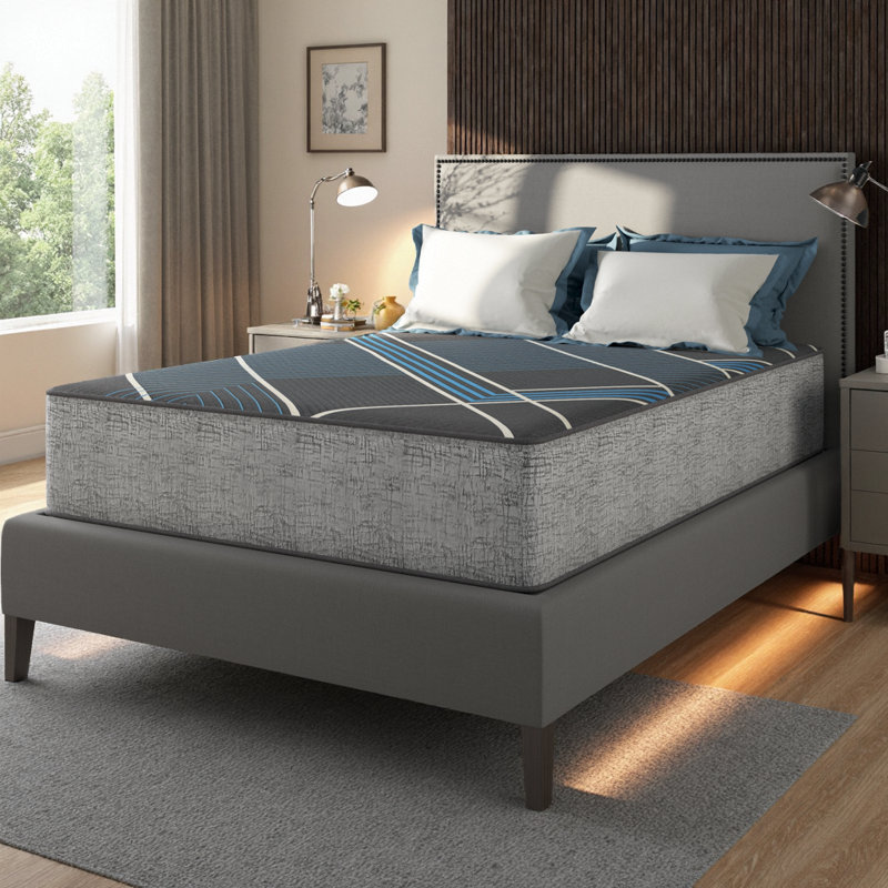 Vane 13" Plush Hybrid Mattress with Cooling Gel & Support Coils, Extra-long Twin