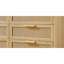 Commode de chambre à coucher, 8 commodes doubles avec tiroirs en rotin, commode en bois pour chambre d'enfant, salon, entrée et couloir, naturel