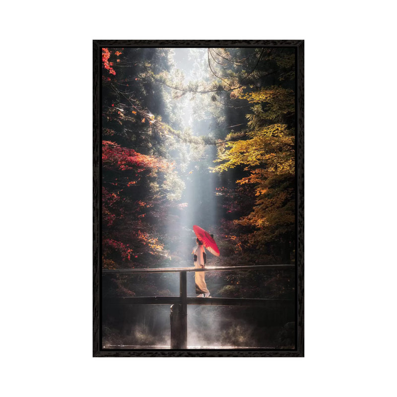 Autumn In Japan XXVII by Daisuke Uematsu - Print on Canvas, Black Framed, 101.6cm H x 66.04cm W x 3.81cm D
