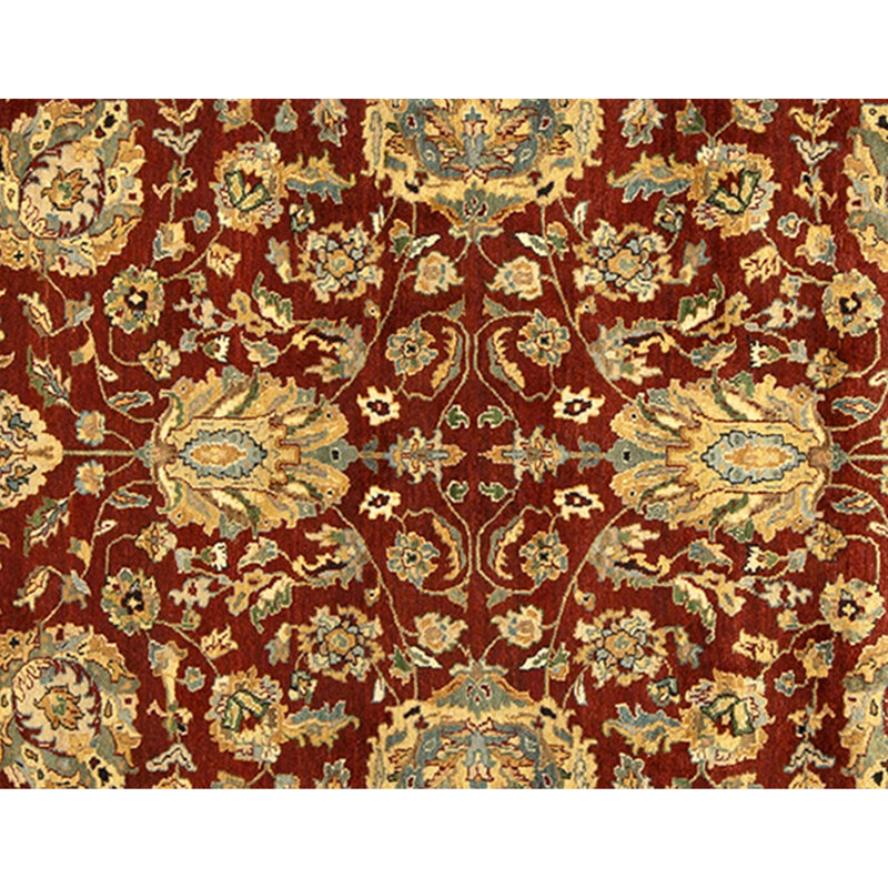 High-Quality Hand-Knotted Cream And Gold Area Rug