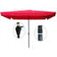 Parasol d'extérieur de jardin - auvent, imperméable, rectangulaire, à poteau noir, à manivelle facile-1408444344-1408444350