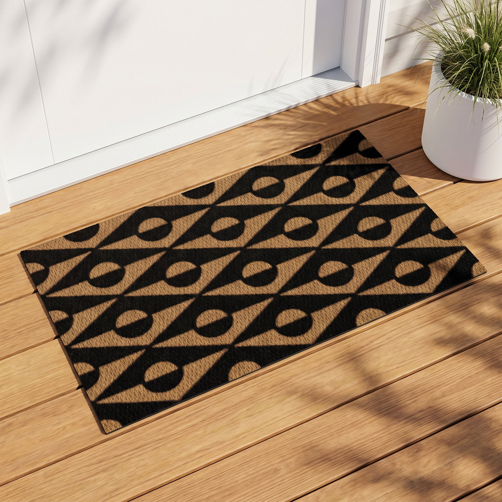 Neighburly Non-Slip Geometric Doormat