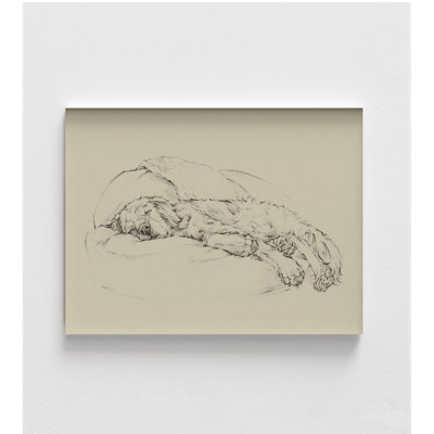 «Golden Sketch I» par Ethan Harper, impression d'illustration de chambre à coucher de chiot, art mural croquis de chien mignon, idée de décoration de croquis pour animaux de compagnie