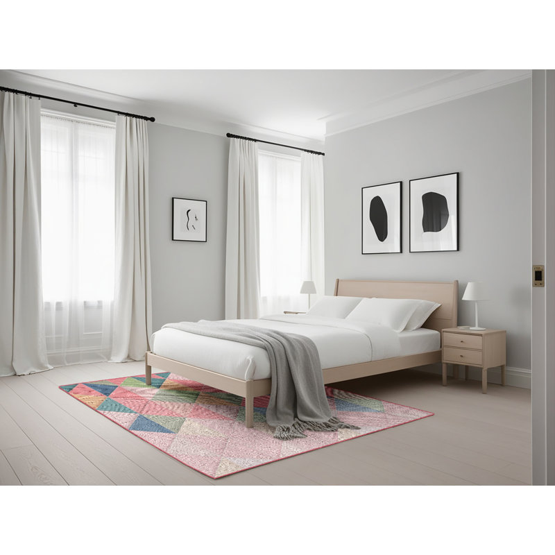 Geometric Indoor Rug, Rectangle 5' x 7'